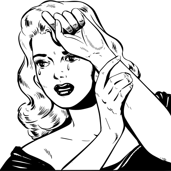 SVG Crying woman