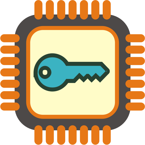 SVG Crypto computer chip vector image