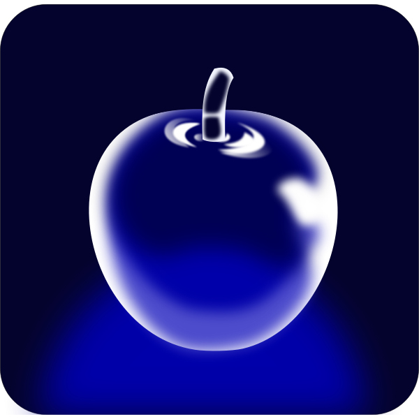 SVG Crystal apple vector drawing