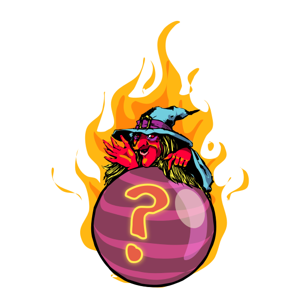 SVG Crystal ball and a witch