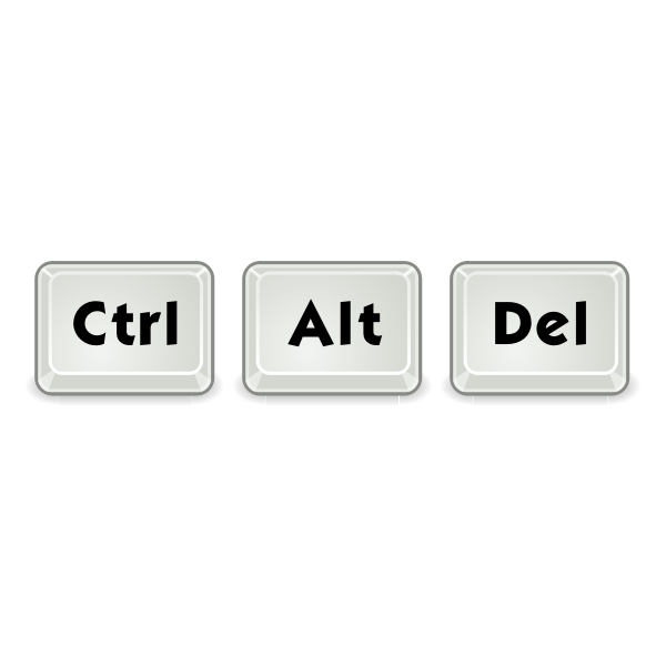 SVG CtrlAltDelete key combination vector clip art