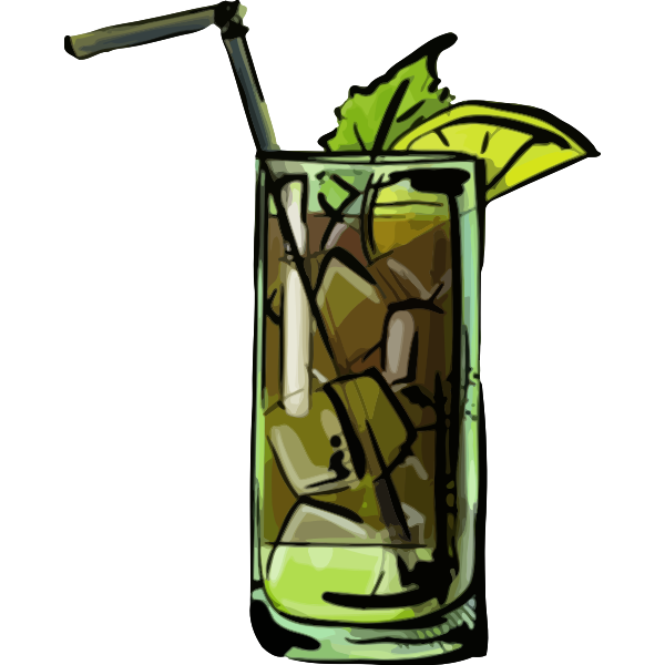 SVG Cuba libra cocktail