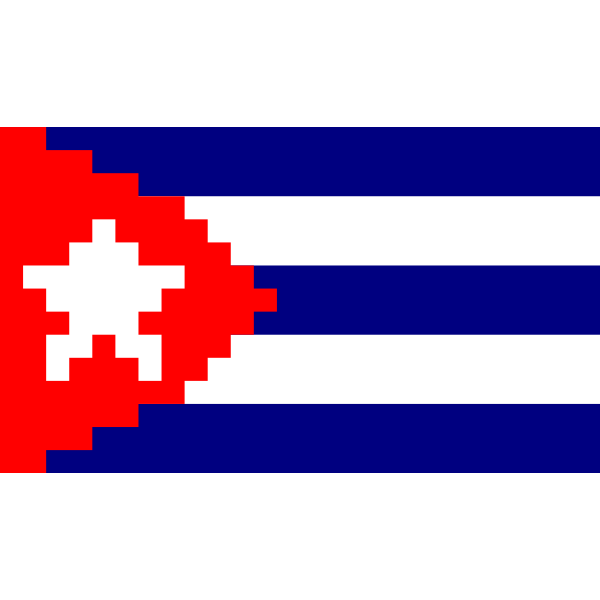 SVG Cuban flag in pixels
