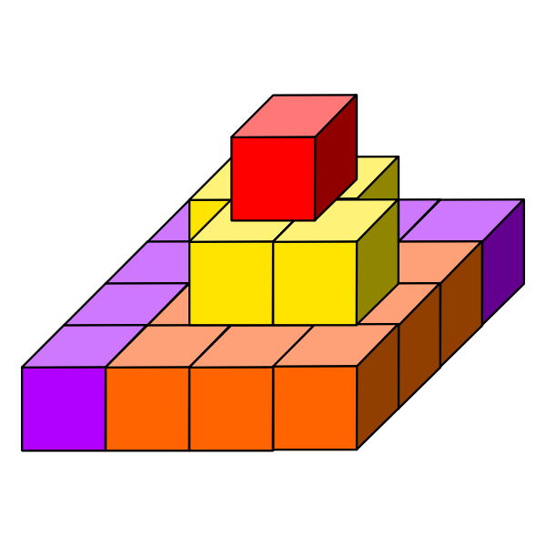 SVG Cube building vector image