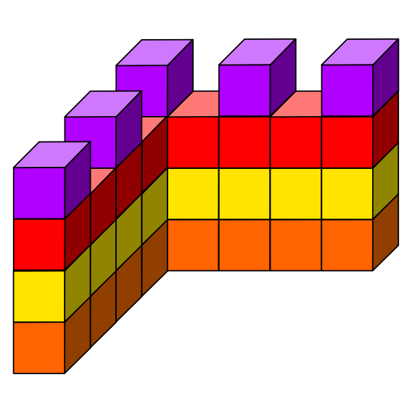 SVG Cube tower