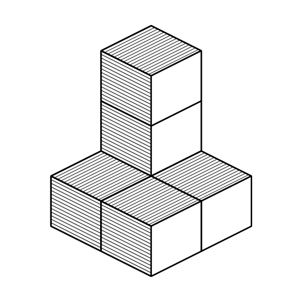 SVG Cube tower vector image