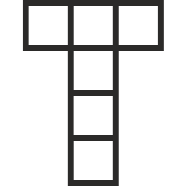 SVG Cube unfolded as Tau vector image