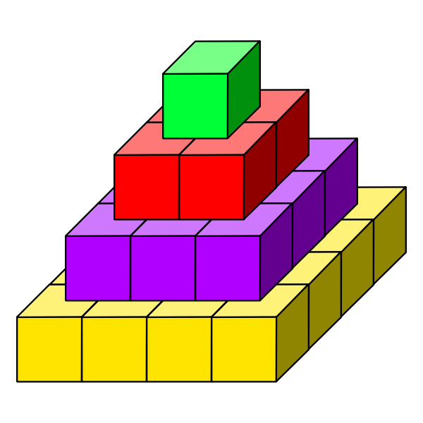 SVG Cubes pyramid