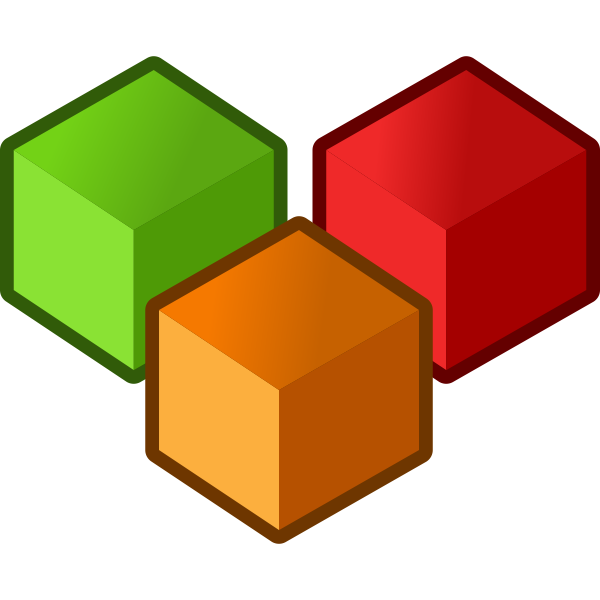SVG Cubes vector clip art