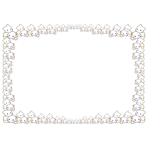 SVG Cuddly Cat Frame - A4