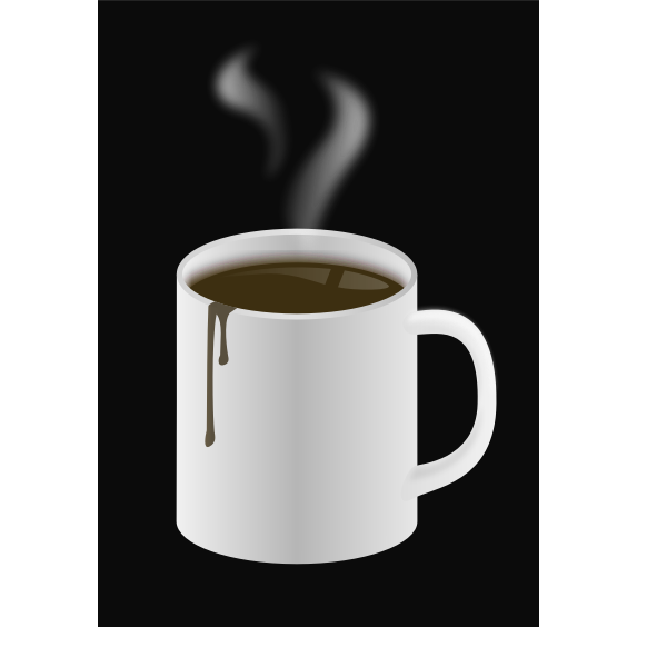 SVG Cup of hot coffee vector drawing