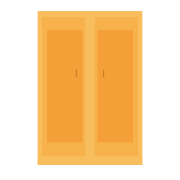 SVG cupboard yellow with doors