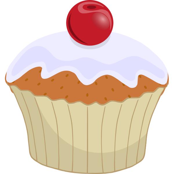 SVG Cupcake with cherry