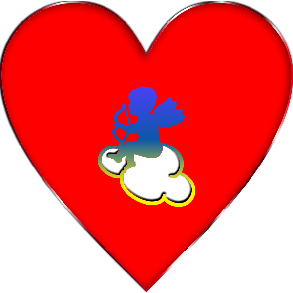 SVG Cupid Heart Cloud Enhanced