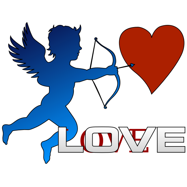 SVG Cupid with arrow