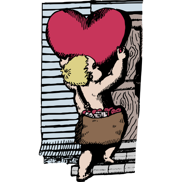 SVG Cupid with heart