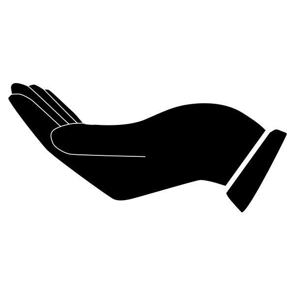 SVG Cupped Hand Silhouette