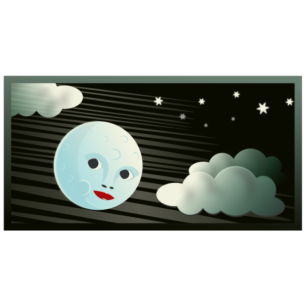 SVG Curious moon
