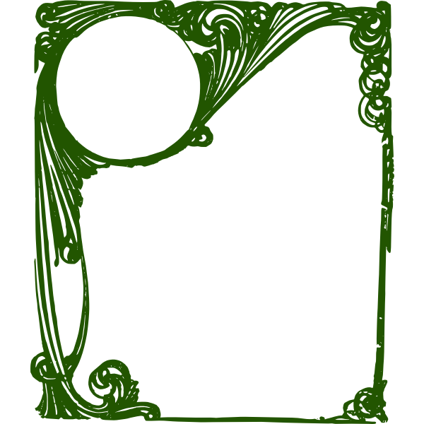 SVG Curly green frame