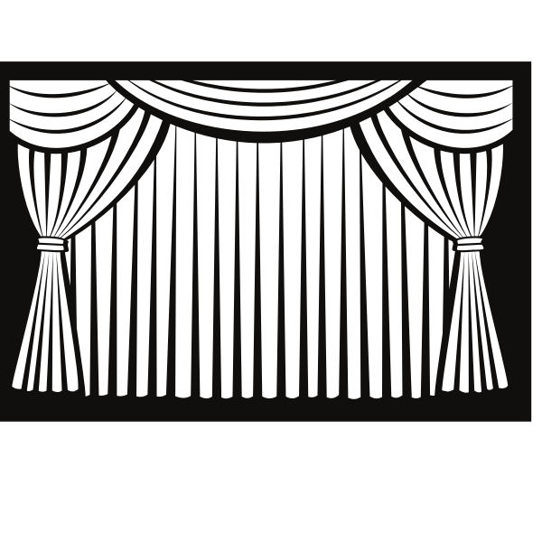 SVG Curtain monochrome graphics