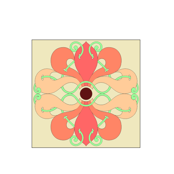 SVG cusacks freehand ornament pattern