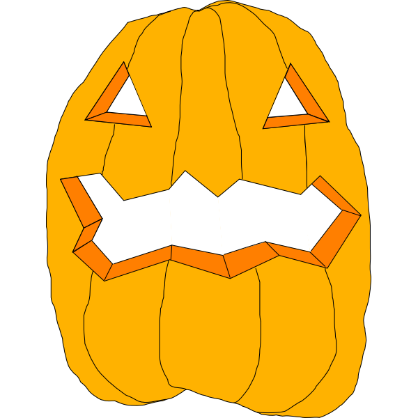 SVG Cut Halloween pumpkin vector drawing