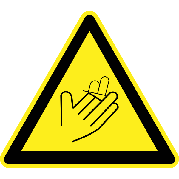 SVG Cut  sever hazard warning sign vector image