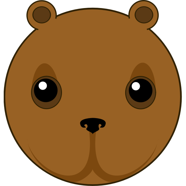 SVG Cute bear head vector illustration