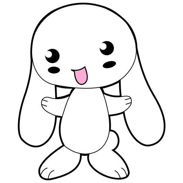 SVG Cute Cartoon Bunny