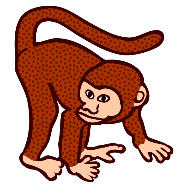 SVG Cute chimp