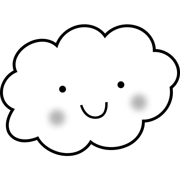 SVG Cute cloud vector drawing