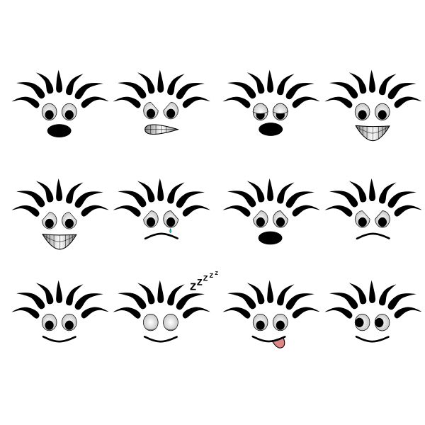 SVG Cute emoji set