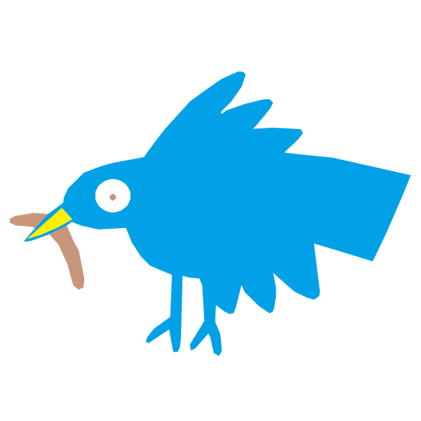 SVG Cute fluffy bird color graphics