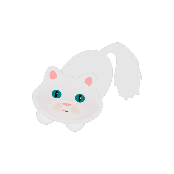 SVG Cute fluffy cat vector graphics