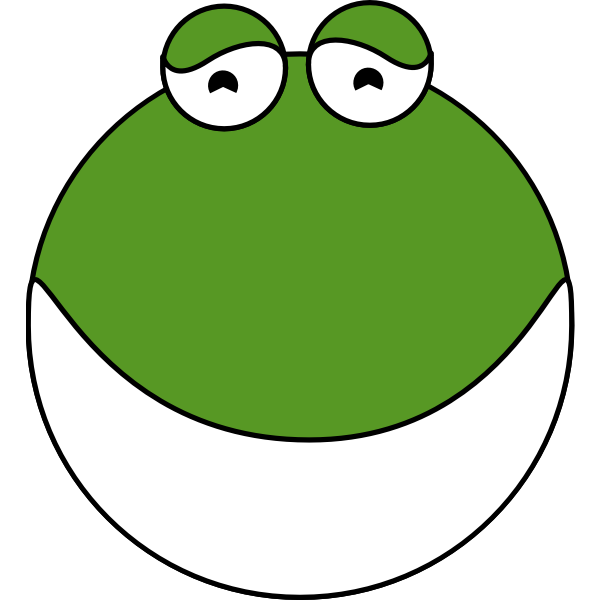 SVG Cute frog face vector image