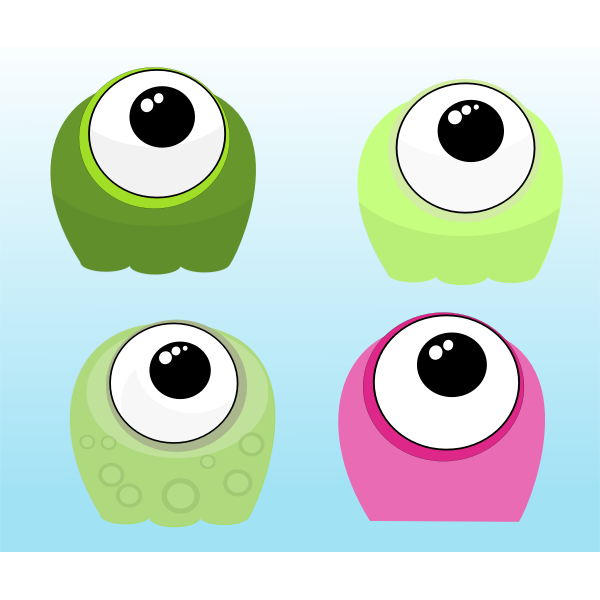SVG Cute funny aliens