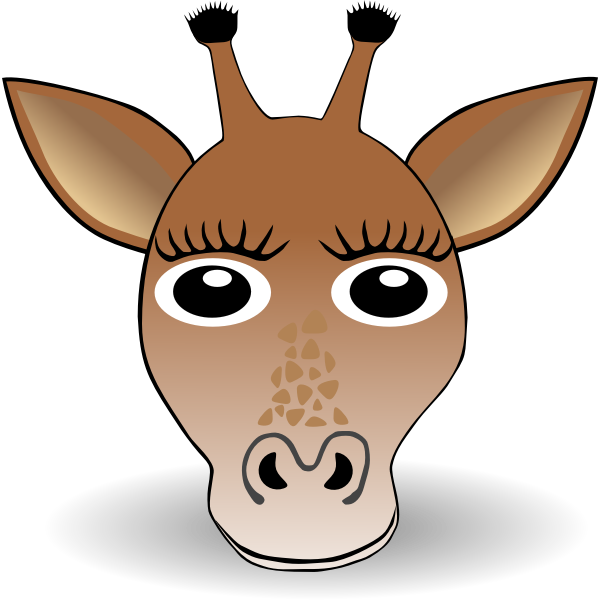 SVG Cute giraffe head vector illustration