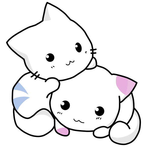 SVG Cute kittens vector drawing