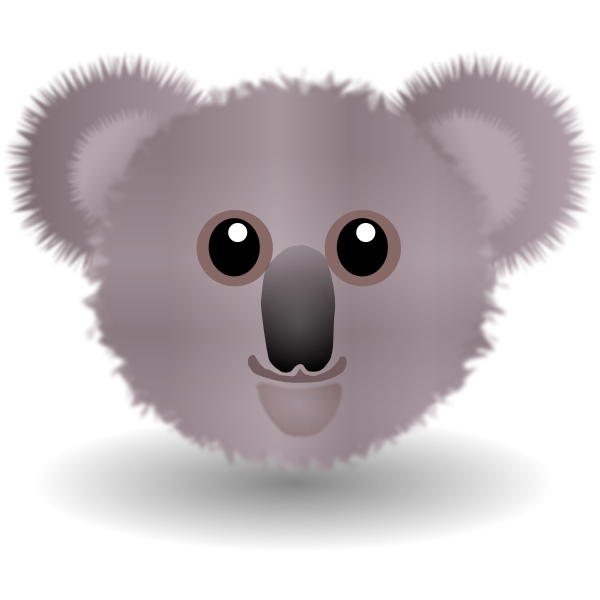 SVG Cute koala bear head vector clip art