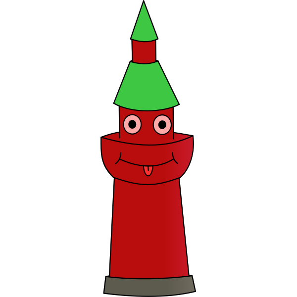 SVG Cute Kremlin wall tower vector illustration
