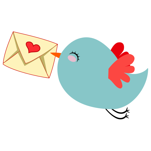 SVG Cute Mail Carrier Bird