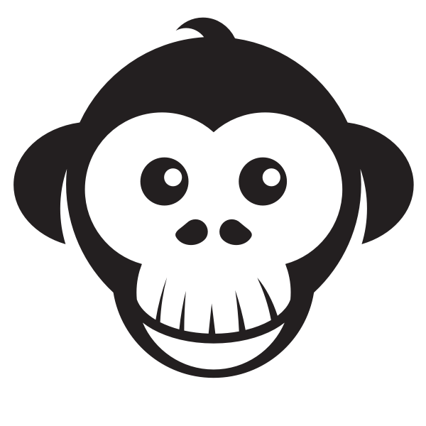 SVG Cute monkey silhouette