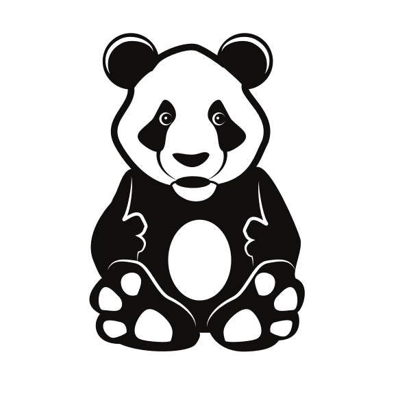 SVG Cute panda silhouette