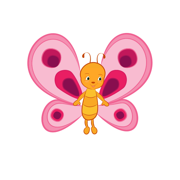 SVG Cute pink butterfly