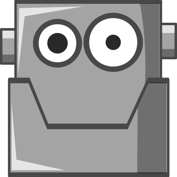 SVG Cute robot portrait vector image