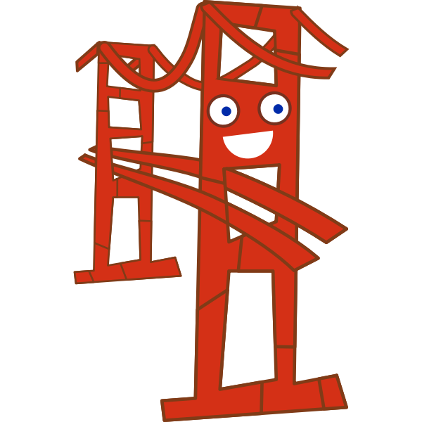SVG Cute San Francisco Golden Gate bridge vector image