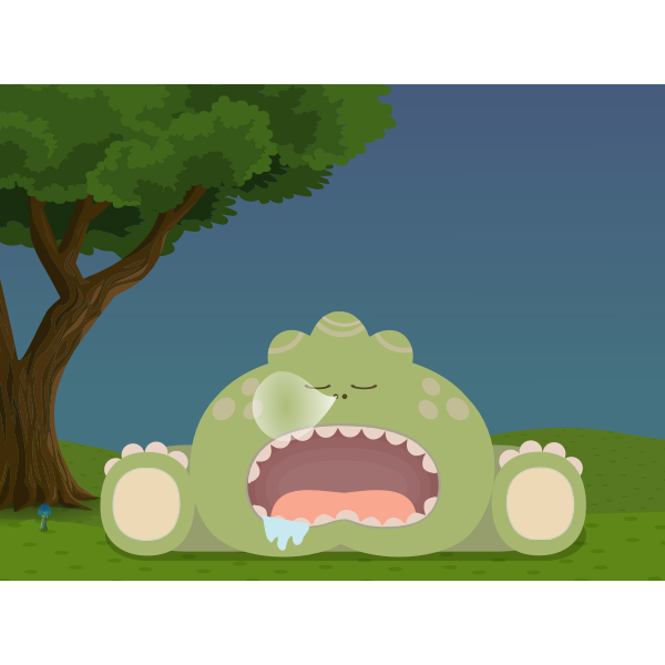 SVG Cute sleeping monster