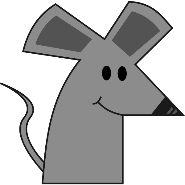 SVG Cute smiling cartoon mouse vector image