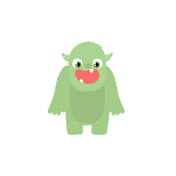 SVG Cute toothless monster