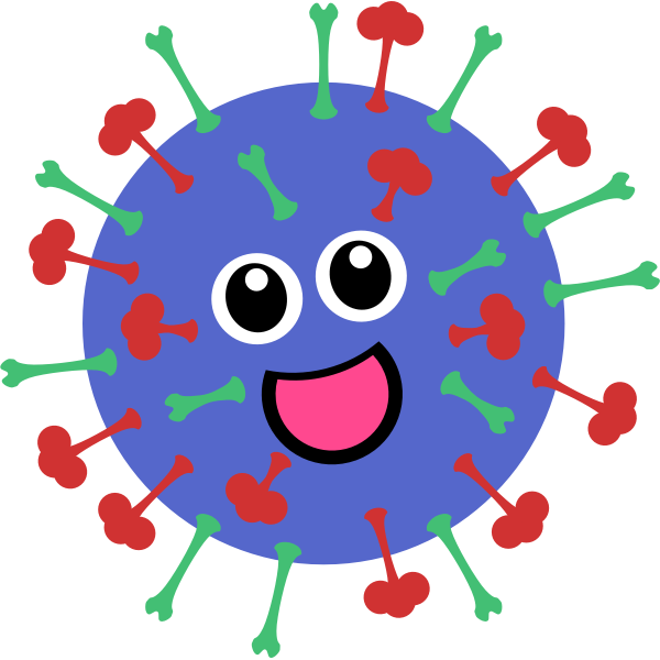 SVG Cute virus illustration